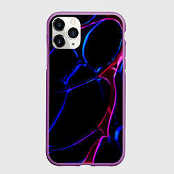 Чехол iPhone 11 Pro матовый Синне красный фон, цвет: 3D-фиолетовый
