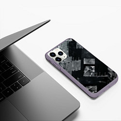 Чехол iPhone 11 Pro матовый Серые полосы, цвет: 3D-серый — фото 2