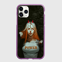 Чехол iPhone 11 Pro матовый Power - Anime Chainsaw Man