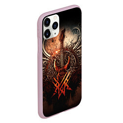 Чехол iPhone 11 Pro матовый Рок гитара, цвет: 3D-розовый — фото 2