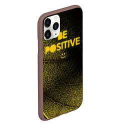 Чехол iPhone 11 Pro матовый Be positive, цвет: 3D-коричневый — фото 2