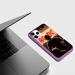 Чехол iPhone 11 Pro матовый На рок концерте, цвет: 3D-фиолетовый — фото 2