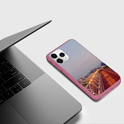 Чехол iPhone 11 Pro матовый Санкт-Петербург: Васильевский остров, цвет: 3D-малиновый — фото 2