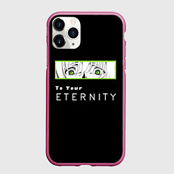 Чехол iPhone 11 Pro матовый Для тебя бессмертный: глаза Фуши, цвет: 3D-малиновый