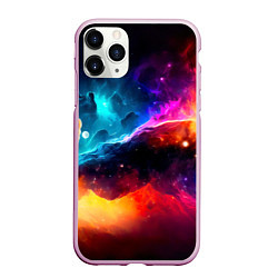 Чехол iPhone 11 Pro матовый Космос, созданный нейросетью, цвет: 3D-розовый