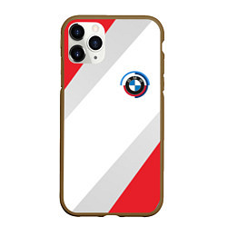 Чехол iPhone 11 Pro матовый Bmw - логотип 1970, цвет: 3D-коричневый