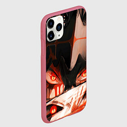 Чехол iPhone 11 Pro матовый Аста и его демон - Черный клевер, цвет: 3D-малиновый — фото 2
