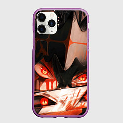 Чехол iPhone 11 Pro матовый Аста и его демон - Черный клевер, цвет: 3D-фиолетовый