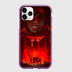 Чехол iPhone 11 Pro матовый Призрак Цусимы, цвет: 3D-фиолетовый