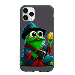 Чехол iPhone 11 Pro матовый Лягушонок Пепе нашёл монетку