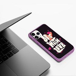 Чехол iPhone 11 Pro матовый Do it with love, цвет: 3D-фиолетовый — фото 2