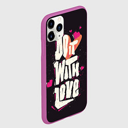 Чехол iPhone 11 Pro матовый Do it with love, цвет: 3D-фиолетовый — фото 2