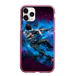 Чехол iPhone 11 Pro матовый Counter strike - terrorist, цвет: 3D-малиновый