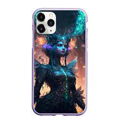 Чехол iPhone 11 Pro матовый Волшебная девушка, цвет: 3D-светло-сиреневый