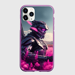 Чехол iPhone 11 Pro матовый Робо-самурай