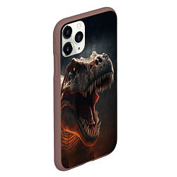 Чехол iPhone 11 Pro матовый The big dinosaur, цвет: 3D-коричневый — фото 2