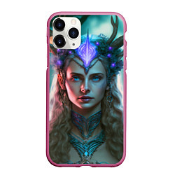 Чехол iPhone 11 Pro матовый Сказочная принцесса, цвет: 3D-малиновый