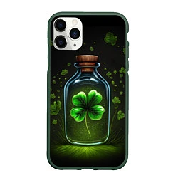 Чехол iPhone 11 Pro матовый Элексир удачи: арт нейросети, цвет: 3D-темно-зеленый
