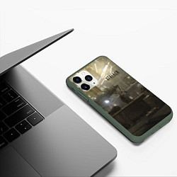 Чехол iPhone 11 Pro матовый STALKER Одиночка и бармен, цвет: 3D-темно-зеленый — фото 2