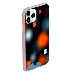 Чехол iPhone 11 Pro матовый Блики света абстракция, цвет: 3D-розовый — фото 2