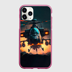 Чехол iPhone 11 Pro матовый Вертолет Ка 2 - AI, цвет: 3D-малиновый