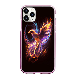 Чехол iPhone 11 Pro матовый Алый Феникс, цвет: 3D-розовый