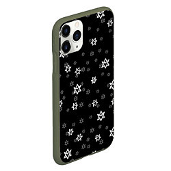 Чехол iPhone 11 Pro матовый Astro emblem pattern, цвет: 3D-темно-зеленый — фото 2