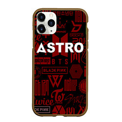 Чехол iPhone 11 Pro матовый Astro k-pop pattern, цвет: 3D-коричневый