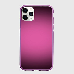 Чехол iPhone 11 Pro матовый Розовый фон с черной виньеткой, цвет: 3D-фиолетовый