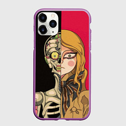 Чехол iPhone 11 Pro матовый M3GAN vs ANDROID, цвет: 3D-фиолетовый