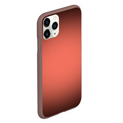 Чехол iPhone 11 Pro матовый Коралловый градиент, цвет: 3D-коричневый — фото 2