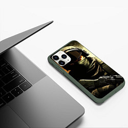 Чехол iPhone 11 Pro матовый CS-Go штурмовик, цвет: 3D-темно-зеленый — фото 2