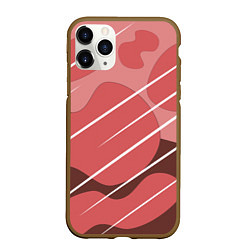 Чехол iPhone 11 Pro матовый Абстрактные фигуры, цвет: 3D-коричневый