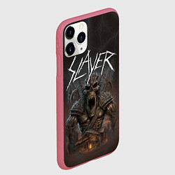 Чехол iPhone 11 Pro матовый Slayer rock monster, цвет: 3D-малиновый — фото 2