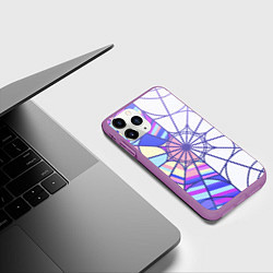 Чехол iPhone 11 Pro матовый Окно из Уэнсдэй, цвет: 3D-фиолетовый — фото 2