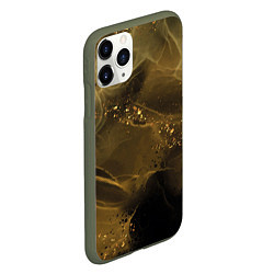 Чехол iPhone 11 Pro матовый Золотой дым, цвет: 3D-темно-зеленый — фото 2