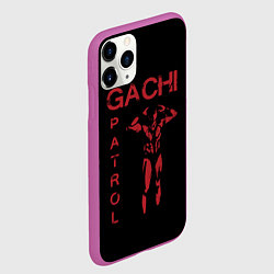 Чехол iPhone 11 Pro матовый Гачи патруль, цвет: 3D-фиолетовый — фото 2