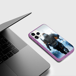 Чехол iPhone 11 Pro матовый Death Stranding Sam, цвет: 3D-фиолетовый — фото 2