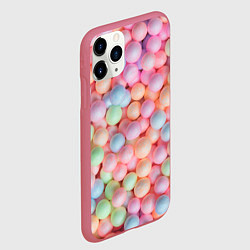 Чехол iPhone 11 Pro матовый Разноцветные шарики, цвет: 3D-малиновый — фото 2