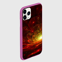 Чехол iPhone 11 Pro матовый Midjourney огненный бальзамин, цвет: 3D-фиолетовый — фото 2