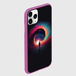 Чехол iPhone 11 Pro матовый На пути к новым мирам, цвет: 3D-фиолетовый — фото 2
