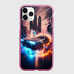 Чехол iPhone 11 Pro матовый Хочу Back to The Home, цвет: 3D-малиновый