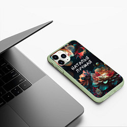 Чехол iPhone 11 Pro матовый Наталья лучшая, цвет: 3D-салатовый — фото 2