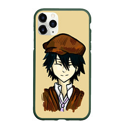 Чехол iPhone 11 Pro матовый Писатель Рампо, цвет: 3D-темно-зеленый