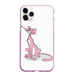 Чехол iPhone 11 Pro матовый Шикарная пантера, цвет: 3D-розовый
