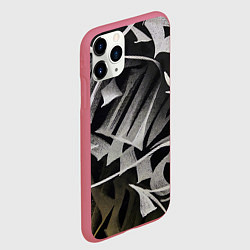 Чехол iPhone 11 Pro матовый Каллиграфический момент, цвет: 3D-малиновый — фото 2