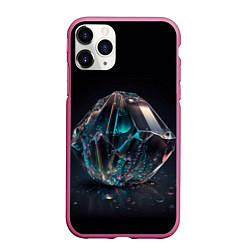 Чехол iPhone 11 Pro матовый Камень кристалл во тьме