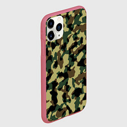 Чехол iPhone 11 Pro матовый Военный камуфляж, цвет: 3D-малиновый — фото 2