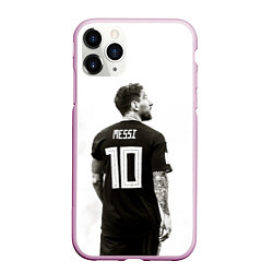 Чехол iPhone 11 Pro матовый 10 Leo Messi, цвет: 3D-розовый