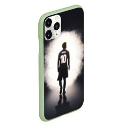 Чехол iPhone 11 Pro матовый Leo Messi 10, цвет: 3D-салатовый — фото 2